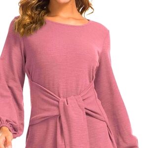 LIONSTILL Dress‎ w Front Wrap Rose Sz. Medium